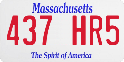 MA license plate 437HR5