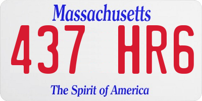 MA license plate 437HR6