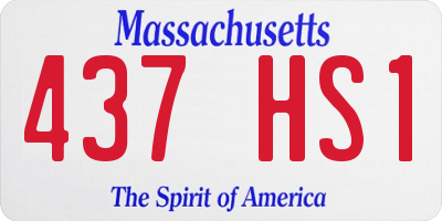 MA license plate 437HS1