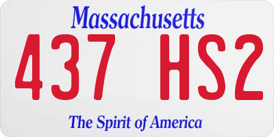 MA license plate 437HS2