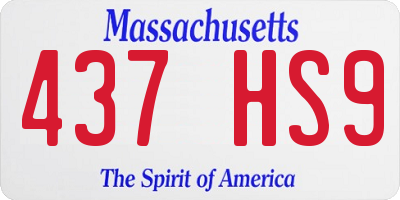 MA license plate 437HS9