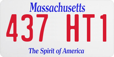 MA license plate 437HT1