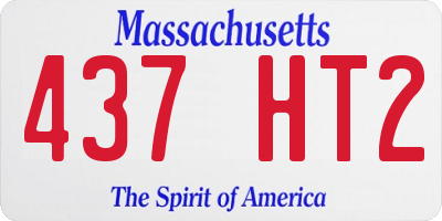 MA license plate 437HT2