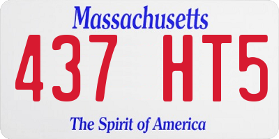 MA license plate 437HT5