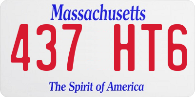 MA license plate 437HT6
