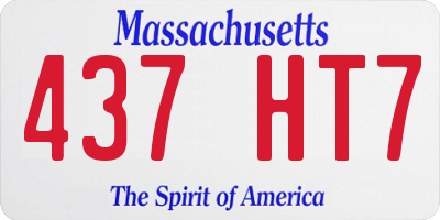 MA license plate 437HT7