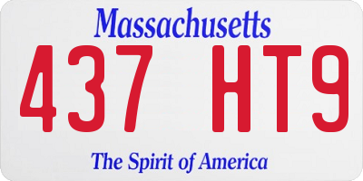MA license plate 437HT9
