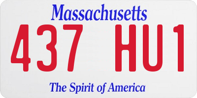 MA license plate 437HU1