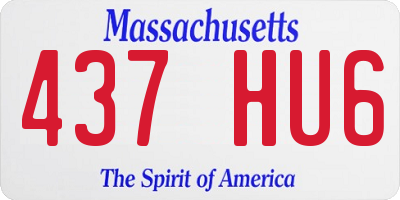 MA license plate 437HU6