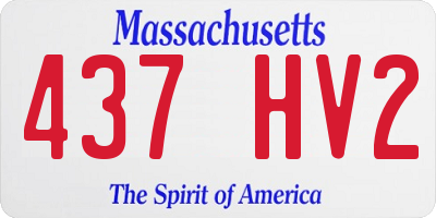 MA license plate 437HV2