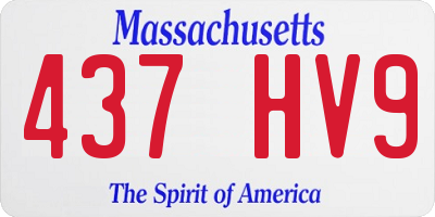 MA license plate 437HV9