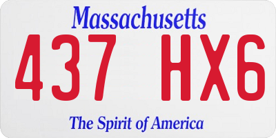 MA license plate 437HX6