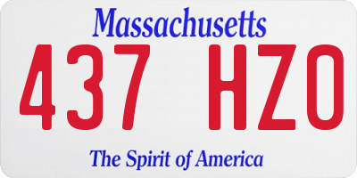 MA license plate 437HZ0