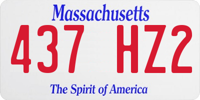 MA license plate 437HZ2
