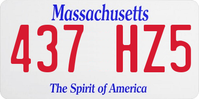 MA license plate 437HZ5