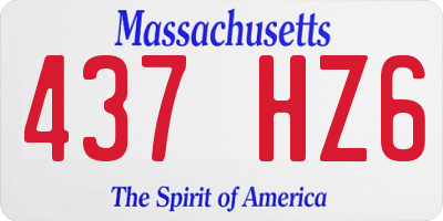 MA license plate 437HZ6