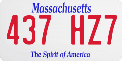 MA license plate 437HZ7