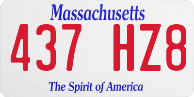 MA license plate 437HZ8