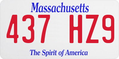 MA license plate 437HZ9