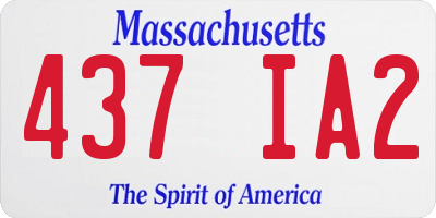 MA license plate 437IA2