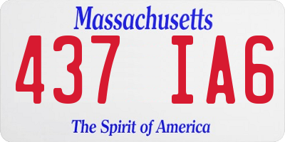 MA license plate 437IA6