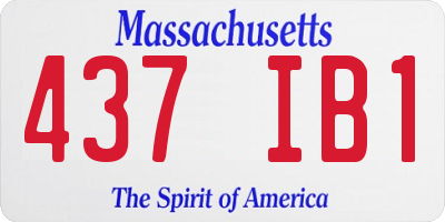 MA license plate 437IB1