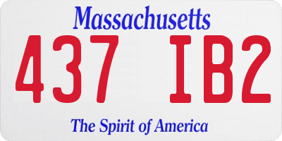 MA license plate 437IB2