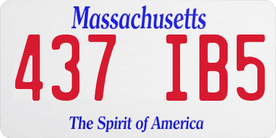 MA license plate 437IB5