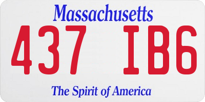 MA license plate 437IB6