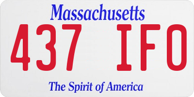 MA license plate 437IF0