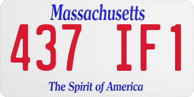 MA license plate 437IF1