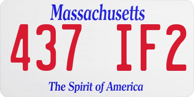MA license plate 437IF2