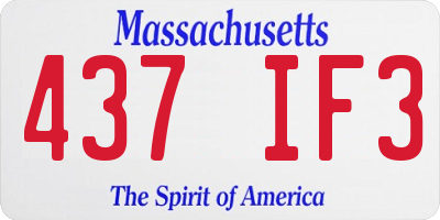 MA license plate 437IF3