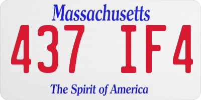 MA license plate 437IF4