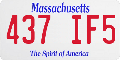 MA license plate 437IF5