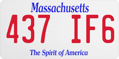 MA license plate 437IF6