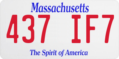 MA license plate 437IF7