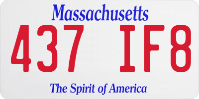 MA license plate 437IF8