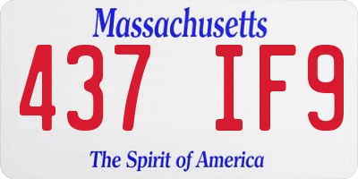 MA license plate 437IF9