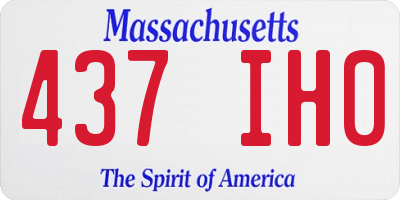 MA license plate 437IH0