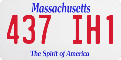 MA license plate 437IH1