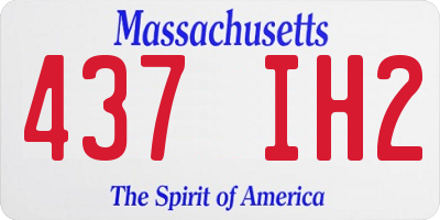 MA license plate 437IH2