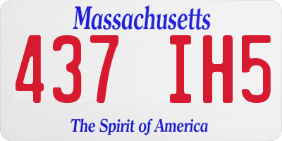 MA license plate 437IH5