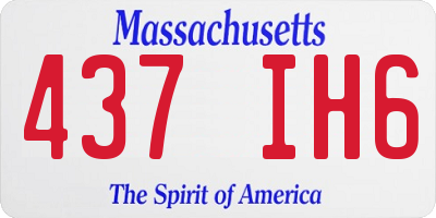 MA license plate 437IH6
