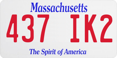 MA license plate 437IK2