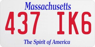 MA license plate 437IK6