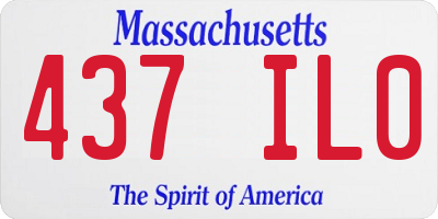 MA license plate 437IL0