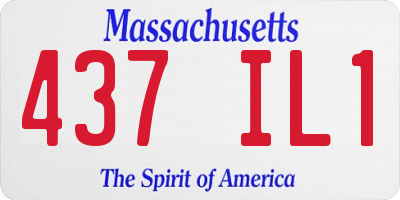MA license plate 437IL1