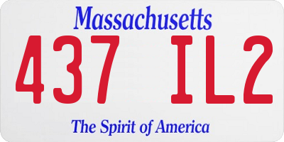 MA license plate 437IL2