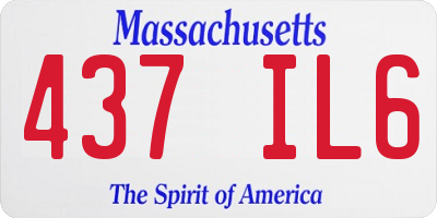 MA license plate 437IL6